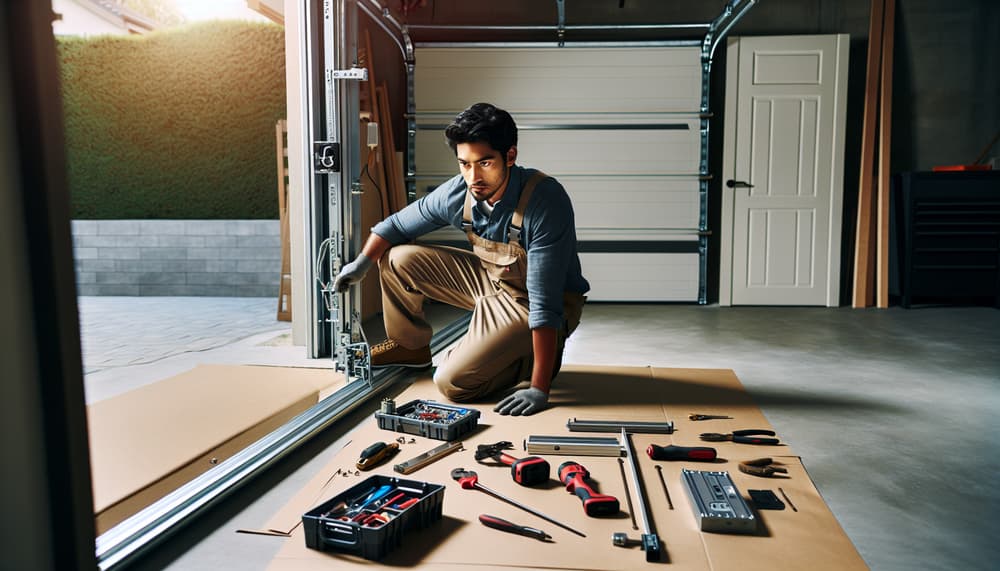 Our professional garage door track repair process