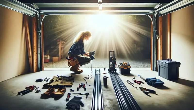 Garage Door Track Repair — Mid-Cambridge